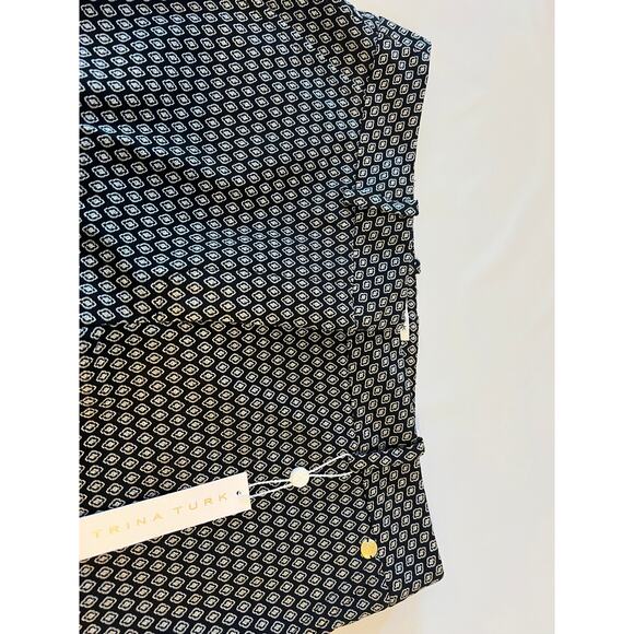 NWT Trina Turk Gemometric Bermuda Shorts Women 8 Chic Career Vacation Black - Picture 14 of 15